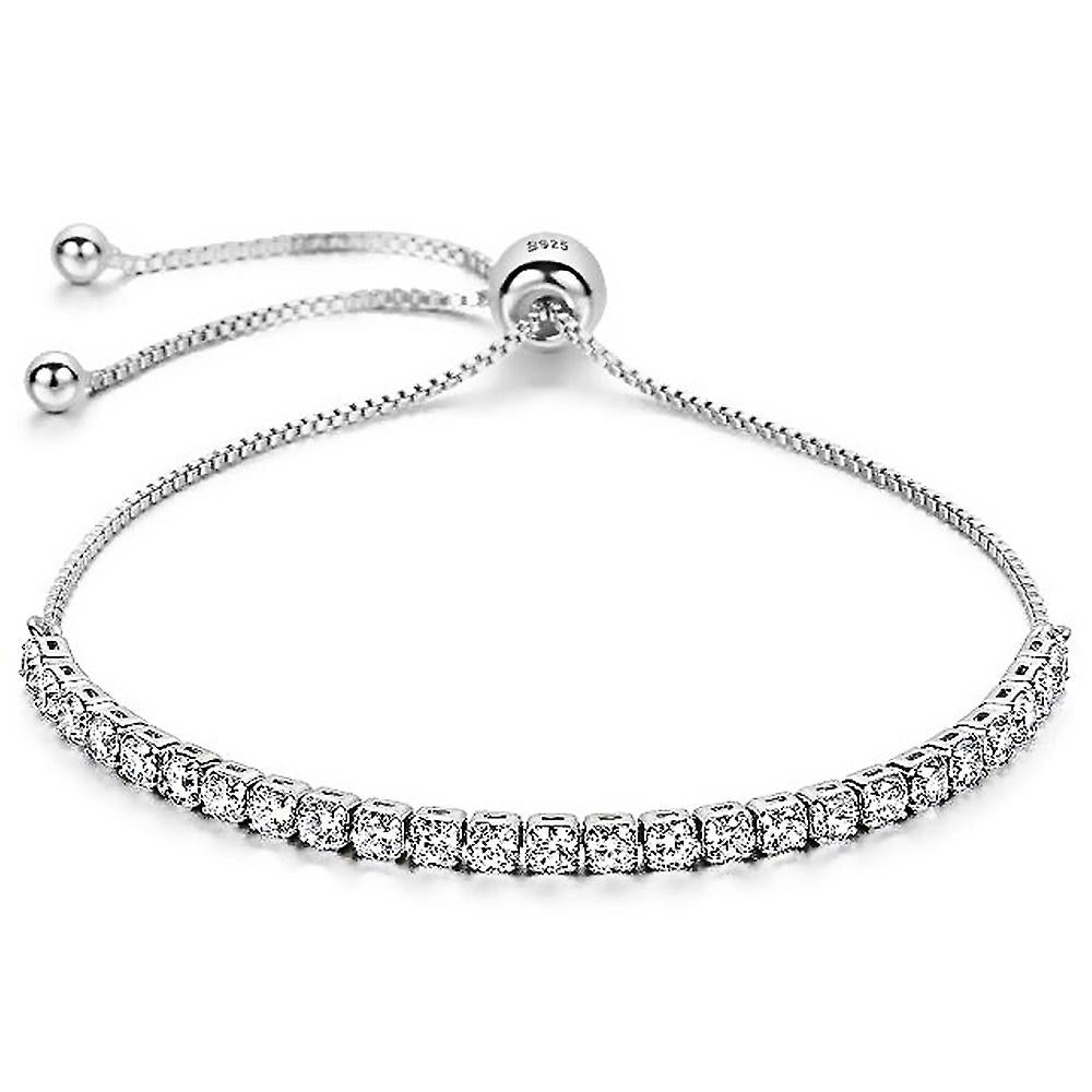 925 Sterling Silver Bridal Bridesmaid Cubic Zirconia Tennis  display picture 1
