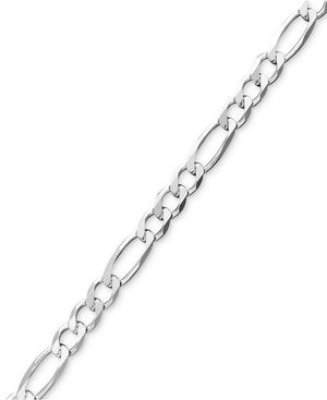 925 Sterling Silver Figaro Link Curb Chain Anklet