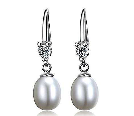 925 Sterling Silver Dazzling CZ Pearl Drop Earrings