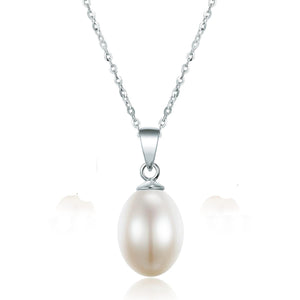 925 Sterling Silver Faux Button Pearl Jewellery Set