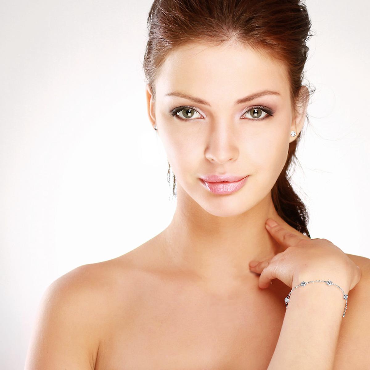 925 Sterling Silver Droplet Set With Bezel Stud Earrings