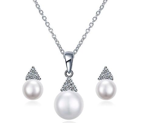 Freshwater Cultured Pearl Jewellery Sterling Silver Set