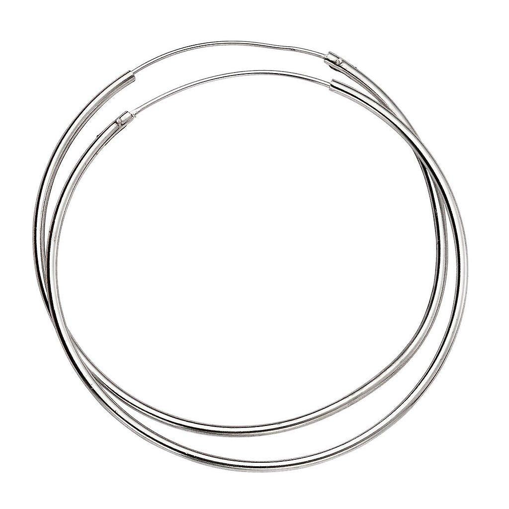Women's Plain Sterling Silver Hoops