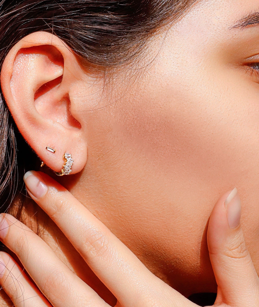 Sterling Silver 925 Solid open sleeper hoop