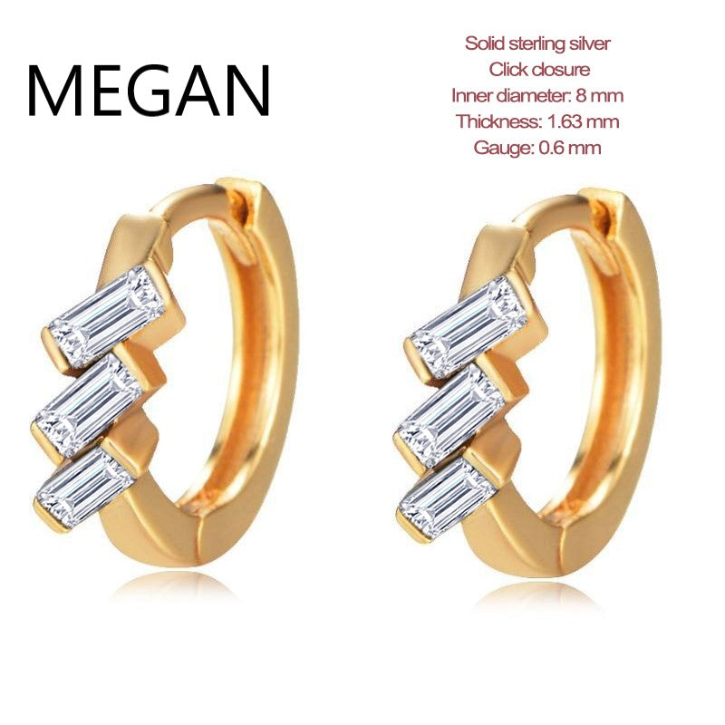 925 Sterling Silver Huggie Hinge Hoop Earrings Women Girls Jewellery Gift UK