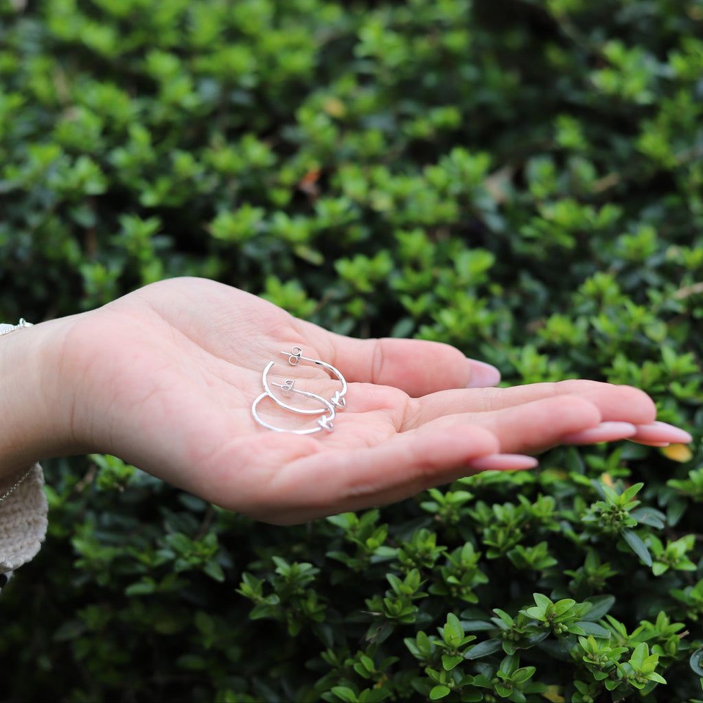 925 Sterling silver Knot Hoop Earrings