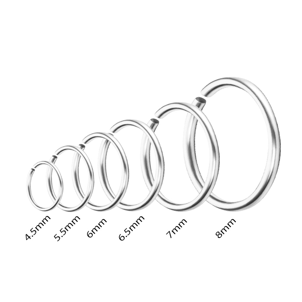 18ct Gold Plated Sleeper Open Hoop Earrings - Sizes 5/6/7/8/9/10 mm