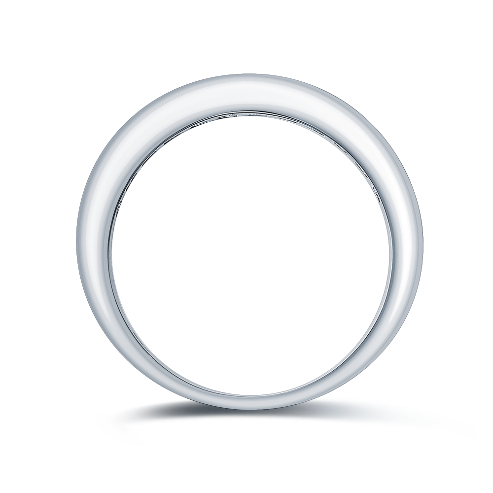 925 Sterling Silver Simulated Diamond Set Half Eternity Band Ring size J-U