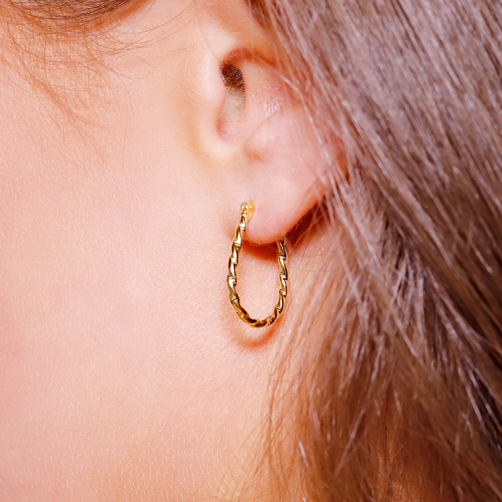 Plain Creole Hoop Earrings in Sterling Silver