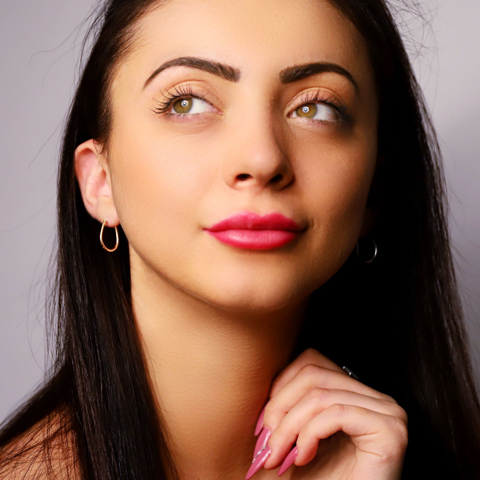 Plain Creole Hoop Earrings in Sterling Silver