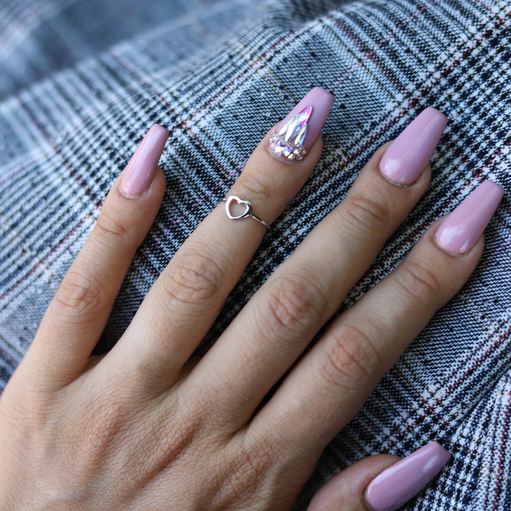 925 Sterling Silver Hollow Heart Fully Adjustable Open Toe Ring Gift UK