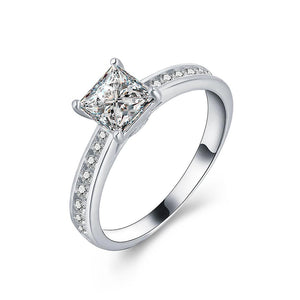 925 Sterling Silver Princess With Accent