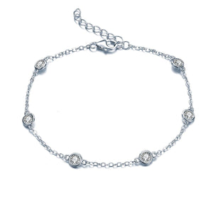 925 Sterling Silver Droplet Choker Necklace