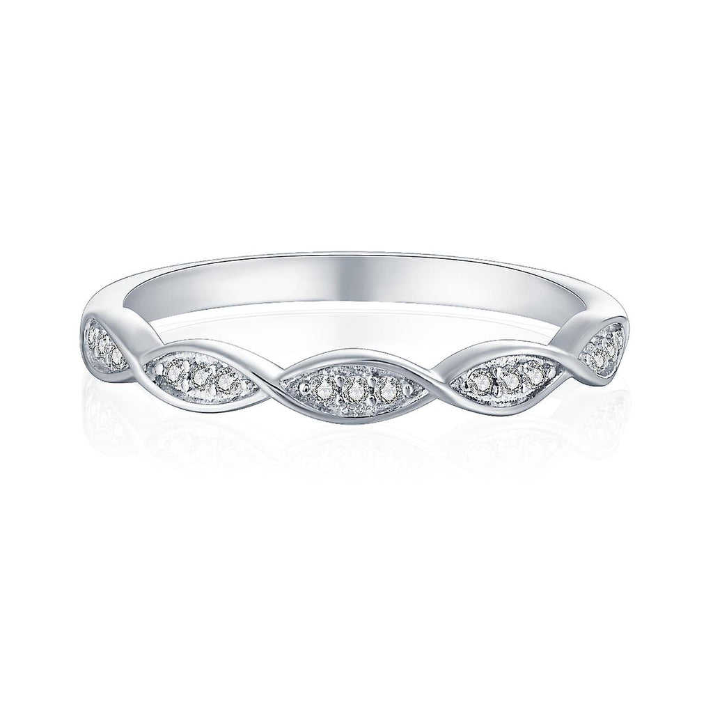 925 Sterling Silver Waves Band Ring