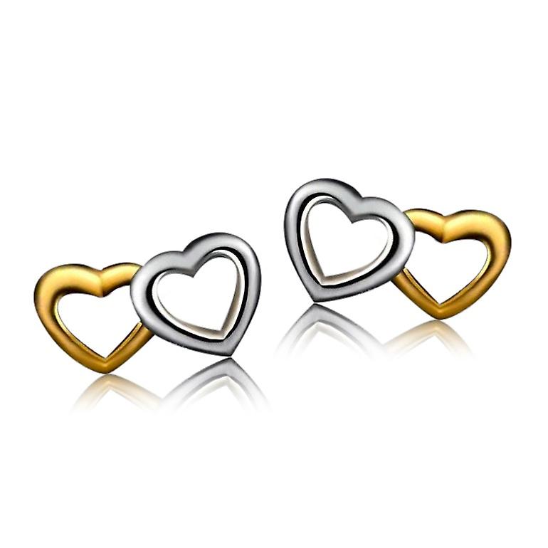 925 Sterling Silver Heart With Heart Earrings