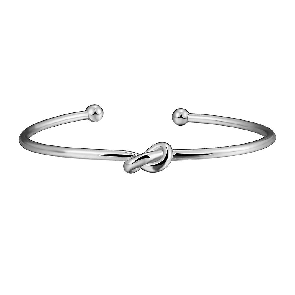 925 Sterling Silver Elegant Adjustable Love Knot Bracelet