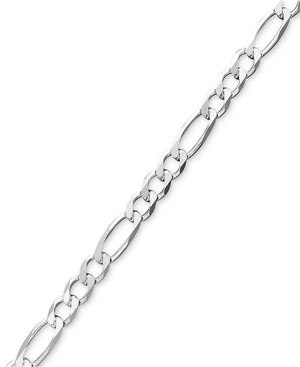 925 Sterling Silver Figaro Link Curb Chain Anklet
