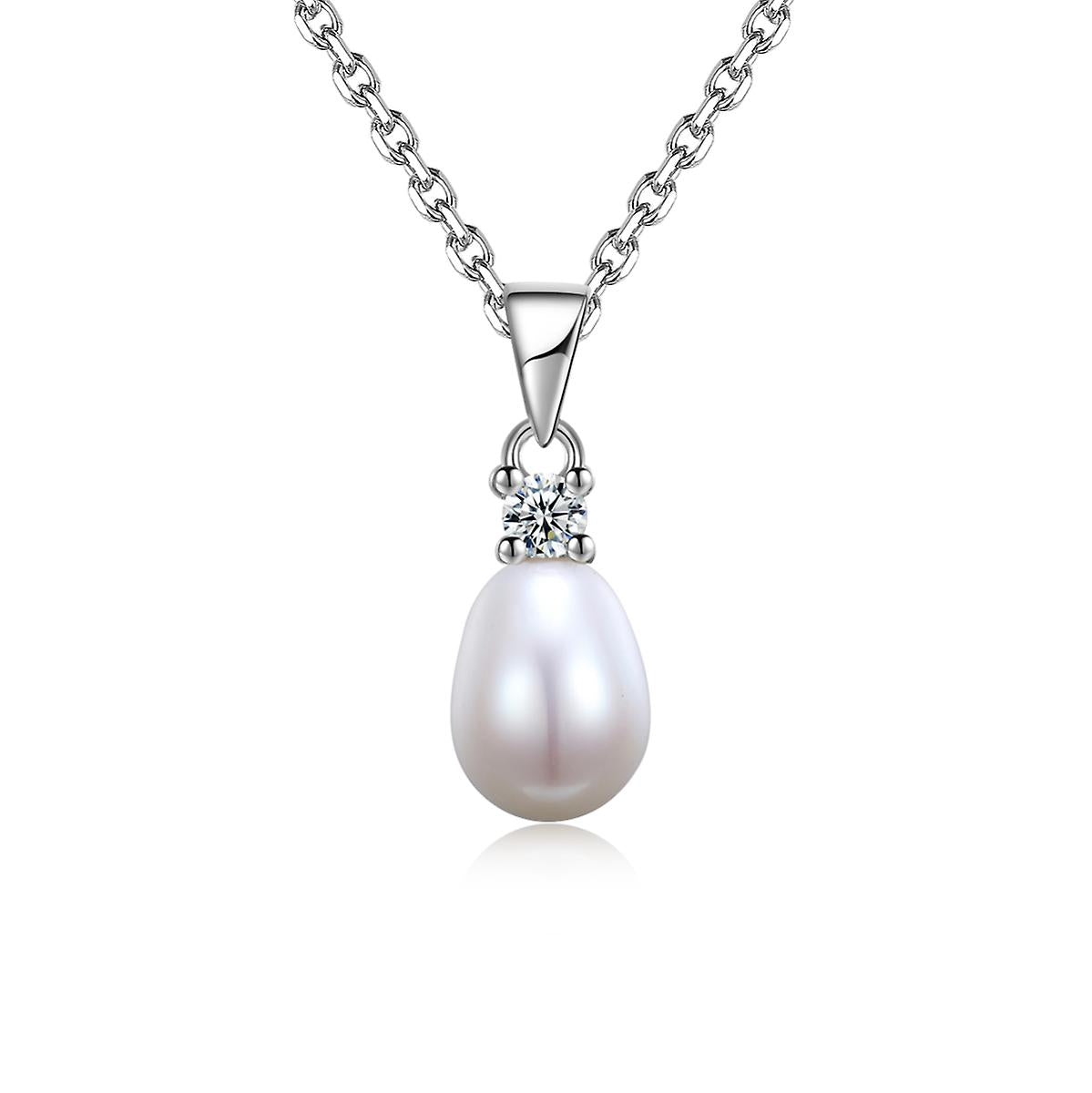 925 Sterling Silver Dazzling Button Pearl Jewellery Set