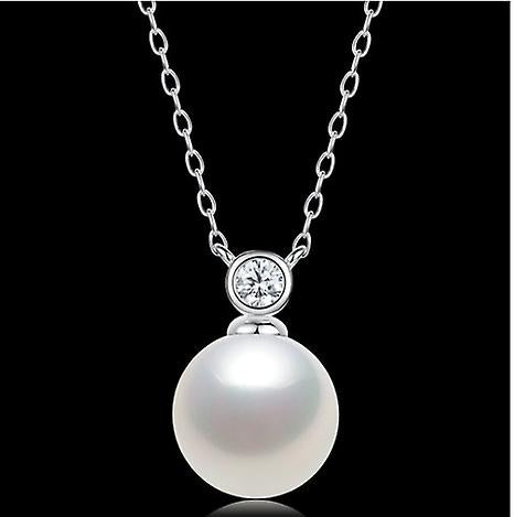 925 Sterling Silver Bezel Pearl Necklace With Stone &amp; Earring Set