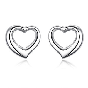 925 Sterling Silver Open Heart Solid Jewellery Set