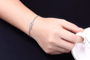 Sterling Silver Bracelet Simple Infinity Style