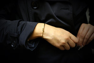 925 Sterling Silver Gorgeous Adjustable Knot Gold Bracelet